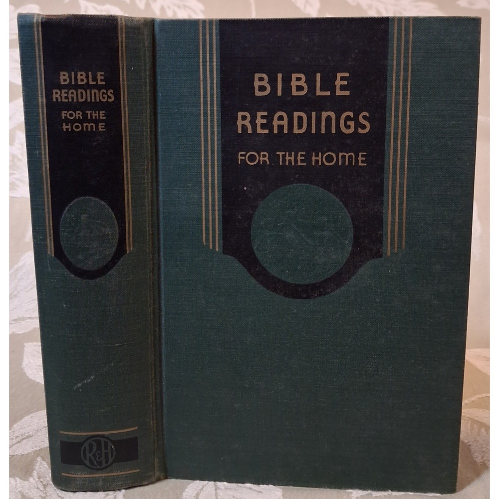 Bible Readings For The Home 1950 Hardcover Review and Herald Illustrated Green